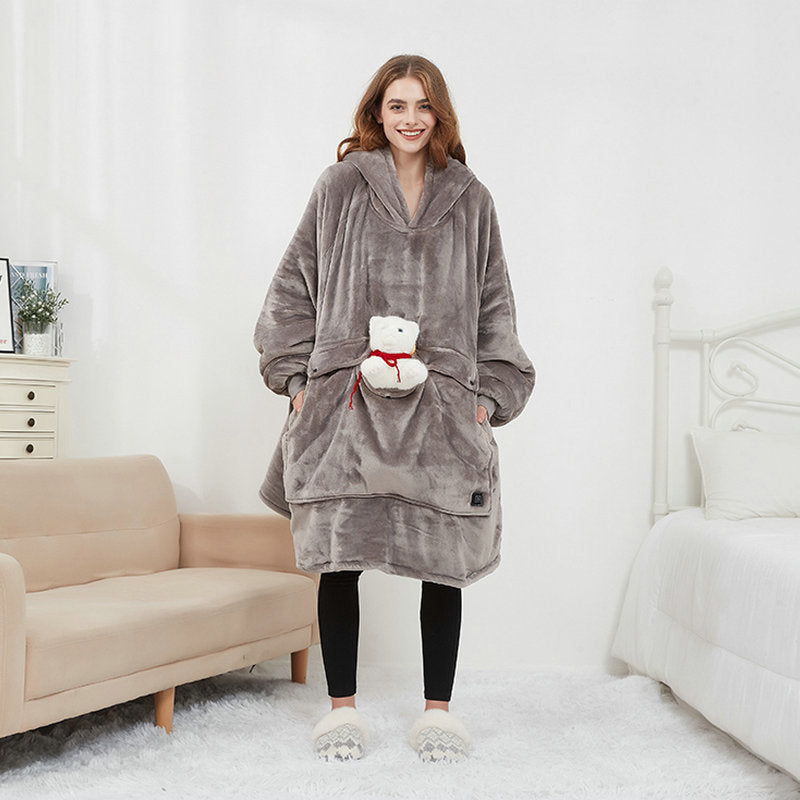 Women's Heated Oversized Hoodie Blanket