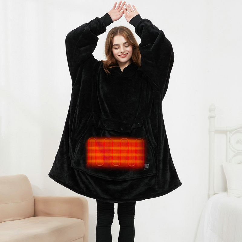 Women's Heated Oversized Hoodie Blanket